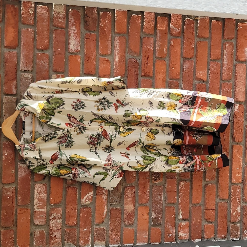 Zara Parrot Shirt Dress. Med. - Picture 1 of 9